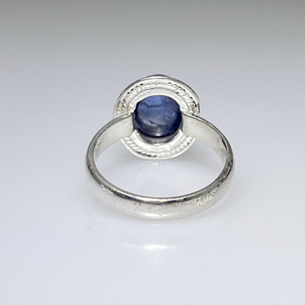 Sterling Silver with natural Tanzanite cabochon ring, lovely color, size: 8.75 - Picture 3 of 5